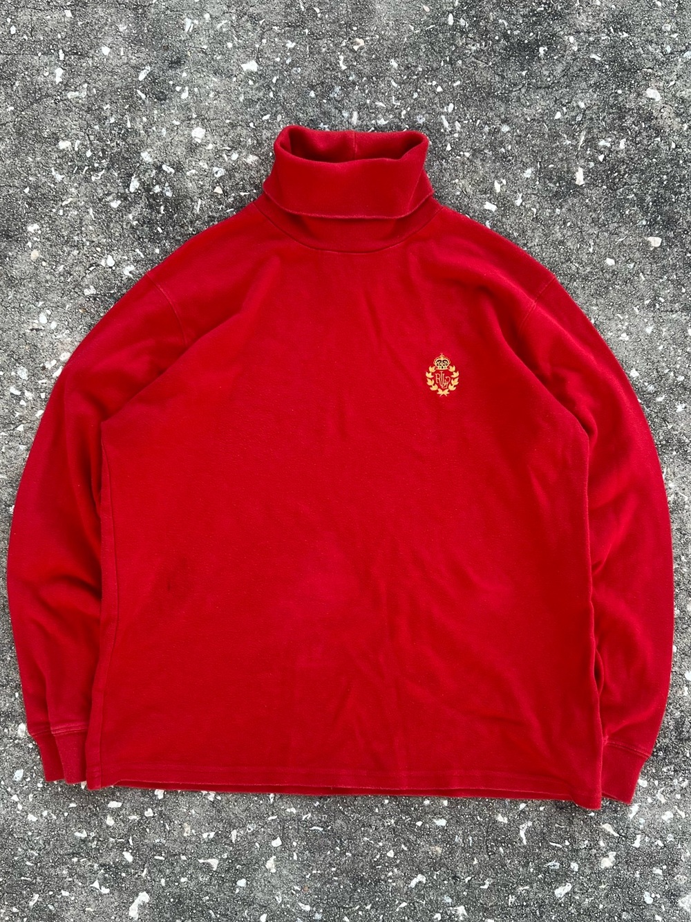 Vintage Lauren Ralph Lauren Womens Turtleneck Size Medium In Ruby Red